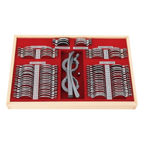 104Pcs Testlinsen-Set, 38x27x6cm Optisch Messbrille Linse Augenoptiker Metal Optometry Optical Trial Lens Set mit Optometrie Testrahmen für MRT für Optiker und Augenkliniken Geeignet 104Pcs Testlinsen-Set, 38x27x6cm Optisch Messbrille Linse Augenoptiker Metal Optometry Optical Trial Lens Set mit Optometrie Testrahmen für MRT für Optiker und Augenkliniken Geeignet von CHERIKIU