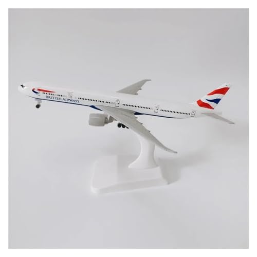CHEWYZ Für British Airways Boeing 777 B777 Airlines Diecast Flugzeug Modell Flugzeug W Räder Legierung Metall 16CM 19CM (Size : 19CM) von CHEWYZ