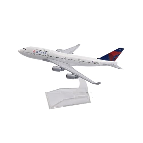 CHEWYZ Für Delta Airlines Boeing 747 Flugzeugmodellflugzeuge, Metalldruckguss, Verhältnis 1/400, 16 cm von CHEWYZ
