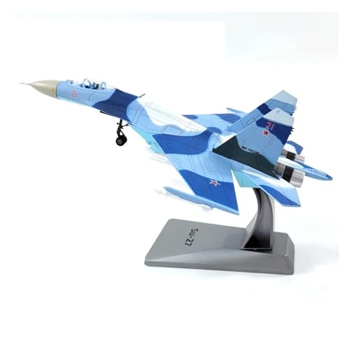 CHEWYZ Für Den Russischen Luftwaffenjäger Su 27, Flugzeugmodell, Legierungsmetalldruckguss, Flugzeugmodell Im Maßstab 1:100 (Size : Fighter SU 27) von CHEWYZ