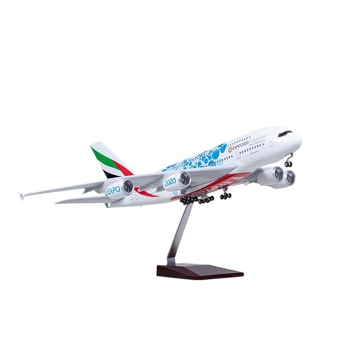 CHEWYZ Für Die UAE Expo 2020 Dubai Airlines Airbus A380, Flugzeugdekoration, Geschenk, Modelldruckguss Im Maßstab 1:160 (Size : No Light) von CHEWYZ