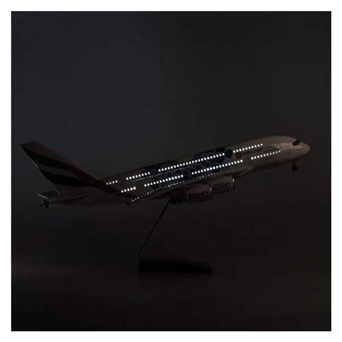 CHEWYZ Für Die UAE Expo 2020 Dubai Airlines Airbus A380, Flugzeugdekoration, Geschenk, Modelldruckguss Im Maßstab 1:160 (Size : with Light) von CHEWYZ