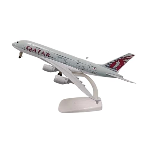 CHEWYZ Für Qatar Airways Airbus A380 Flugzeugmodell Druckgussflugzeug Mit Radfahrwerk 18 * 20 cm Legierungsmetall von CHEWYZ