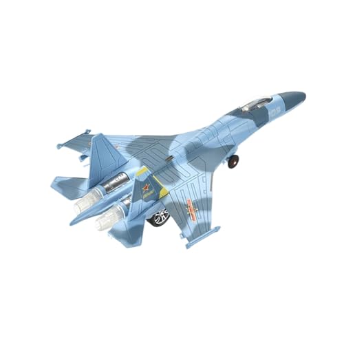 CHEWYZ SU35-Kampfflugzeugmodell Im Maßstab 1:100 Mit Ausstellungsstand, Flugzeugmodell Für Schlafzimmer (Size : Blue) von CHEWYZ