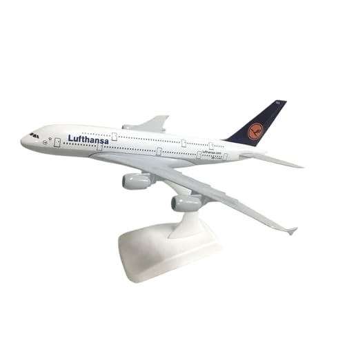 Für Boeing 777-Flugzeuge Der Vereinigten Arabischen Emirate, Modellflugzeuge, Metalldruckguss, Verhältnis 1/300, 20 cm (Size : Lufthansa A380) von CHEWYZ