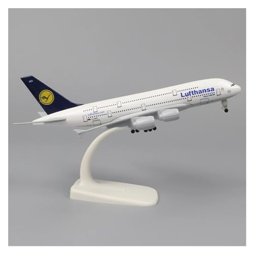 Für British Airways A380-Flugzeuge, 20 cm, 1:400, Metallsimulation, Legierungsmaterial, Luftfahrtsimulation, Geschenk (Size : Lufthansa) von CHEWYZ