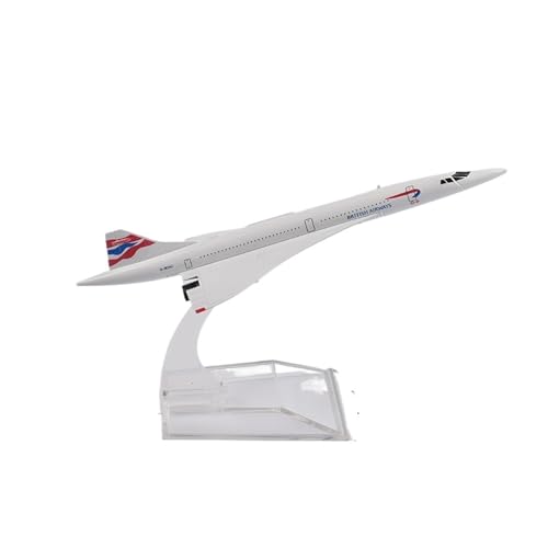 Für Concord-Flugzeugmodell, Modellflugzeug, Metalldruckguss, Maßstab 1:400, 16 cm (Size : British Concord) von CHEWYZ