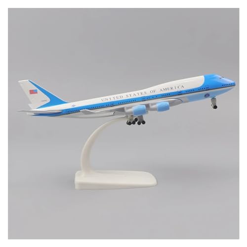 Für Da Cang Hong Hua B747 Metall Reproduktion Legierung Material Mit Fahrwerk Dekoration Metall Flugzeug Modell 20 cm 1:400 (Size : Air Force One) von CHEWYZ