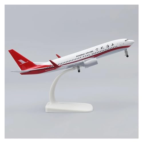 Metallflugzeugmodell 20 cm 1:400 Für Eastern Airlines B737, Metallnachbildung, Legierungsmaterial Mit Fahrwerksverzierung (Size : Shanghai Airlines) von CHEWYZ