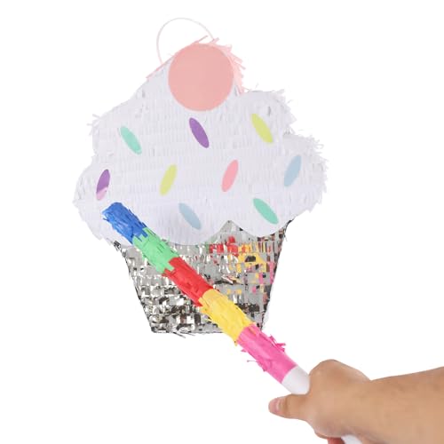 Bunte Eiscreme Pinata, Eiswagen Pinata mit Stock und Augenbinde, Geburtstagsspiel Weihnachtsfeier Bevorzugt Lieferungen, Regenbogen-geburtstagsdekoration 33 x 38 cm für Familienfeiern Bunt Bunte Eiscreme Pinata, Eiswagen Pinata mit Stock und Augenbinde, Geburtstagsspiel Weihnachtsfeier Bevorzugt Lieferungen, Regenbogen-geburtstagsdekoration 33 x 38 cm für Familienfeiern Bunt von CHFUNE