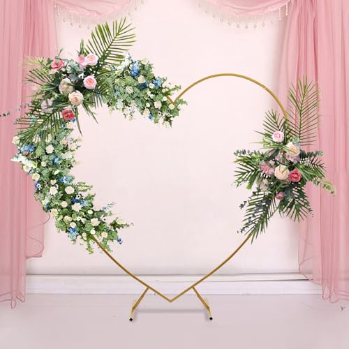 Herz Hochzeitsbogen, 2M Metall-Ballonbogen Herz Ballon Bogen Kit DIY-Metall-Rundballonbogen-Girlande für Hochzeit, Babyparty, Geburtstagsfeier, Jubiläum Herz Hochzeitsbogen, 2M Metall-Ballonbogen Herz Ballon Bogen Kit DIY-Metall-Rundballonbogen-Girlande für Hochzeit, Babyparty, Geburtstagsfeier, Jubiläum von CHFUNE