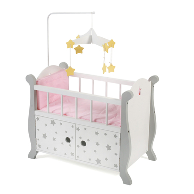 BAYER CHIC 2000 Puppenbett mit Mobile Stars grau von Bayer-Chic-2000
