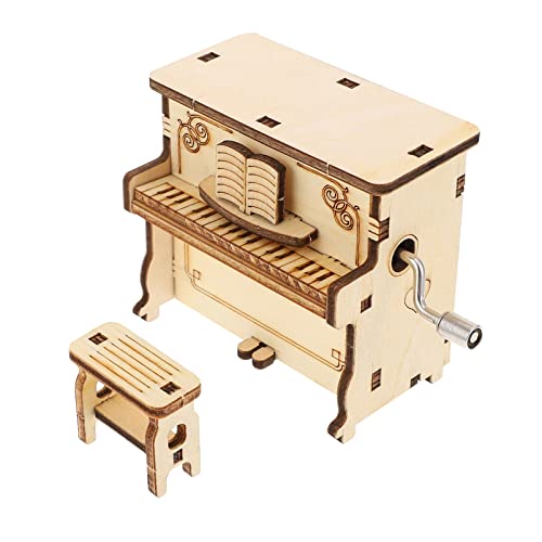 CHICAMPERA 1 Satz DIY Holz Puzzle Spieluhr Musikalische Box zum Selberbauen Pädagogisches Holzspielzeug für Kreative Beschäftigung und Fantasieentwicklung Geeignet für Bastelprojekte von CHICAMPERA