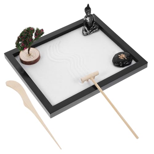 CHICAMPERA 1 Satz Desktop Zen Garten mit Buddha Statue Kreatives Sandspielzeug für Meditation und Entspannung Deko Element für Schreibtisch und Zuhause CHICAMPERA 1 Satz Desktop Zen Garten mit Buddha Statue Kreatives Sandspielzeug für Meditation und Entspannung Deko Element für Schreibtisch und Zuhause von CHICAMPERA