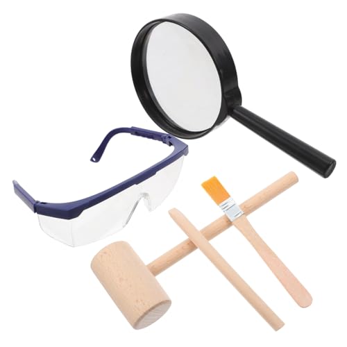 CHICAMPERA 1 Satz Dinosaurier Ausgrabung Set für Mini Holzhammer Meißel Pinsel und Schutzbrille für Lernspiele und Fossilien Entdeckung Ab Jahren CHICAMPERA 1 Satz Dinosaurier Ausgrabung Set für Mini Holzhammer Meißel Pinsel und Schutzbrille für Lernspiele und Fossilien Entdeckung Ab Jahren von CHICAMPERA