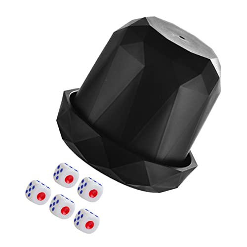CHICAMPERA 1 Satz Farbbecher die interessanten funnytoys Gaming zubehör bar Accessories Party Sachen Gaming Accessories lustige Würfelspiel-Requisite ktv brettspiel Abs Black von CHICAMPERA