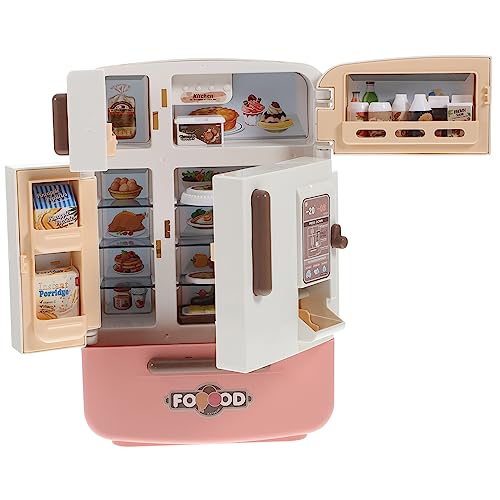 CHICAMPERA 1 Satz Küchensimulation Kühlschrank Klein Kühlschrank Minikühlschrank Mit Gefrierfach Zubehör Für Küchenspielzeug Spielküchenzubehör Mini-kühlschrank Mini-Sachen Plastik von CHICAMPERA