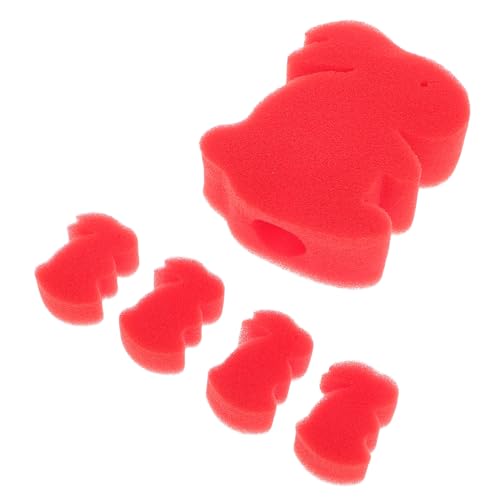CHICAMPERA 1 Satz Magischer Schwamm Tierische Schwämme Mini-hasenfiguren Rot von CHICAMPERA