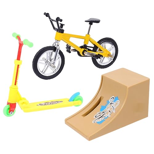 CHICAMPERA 1 Satz Mini Finger Toys Set Fingertip Bewegungsspielzeug für Stressabbau und Bildung Mini Fahrrad und Rampe für Finger Sportliebhaber und Lernspiele von CHICAMPERA