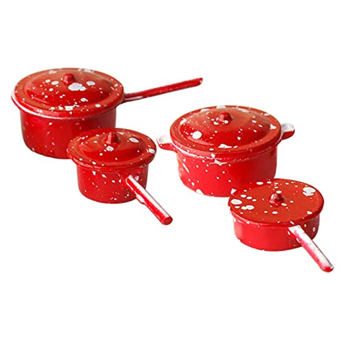 CHICAMPERA 1 Satz Mini-Küchenzubehör klein Kochen Puppenhaus Topf winzig Puppenhausmöbelzubehör Mini-Kochtopf Mini House Kitchenware Minikocher für dekorative Miniaturtöpfe Metall rot CHICAMPERA 1 Satz Mini-Küchenzubehör klein Kochen Puppenhaus Topf winzig Puppenhausmöbelzubehör Mini-Kochtopf Mini House Kitchenware Minikocher für dekorative Miniaturtöpfe Metall rot von CHICAMPERA