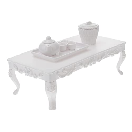 CHICAMPERA 1 Satz Miniatur -Tee -Tisch Mini-teetisch-Modell Mini-teegeschirr Schmücken Miniatur-teegeschirr Tea-Party- Teepartygeschenke Puppenhaus Plastik von CHICAMPERA