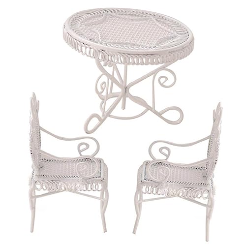 CHICAMPERA 1 Satz Pocket Couchtisch Dollhouse -Tisch und Stuhl Puppenstubentisch und Stühle Puppenhaus Miniaturen Möbel Miniaturhausmöbel puppenhaus Tisch stühle Eisen Weiß CHICAMPERA 1 Satz Pocket Couchtisch Dollhouse -Tisch und Stuhl Puppenstubentisch und Stühle Puppenhaus Miniaturen Möbel Miniaturhausmöbel puppenhaus Tisch stühle Eisen Weiß von CHICAMPERA