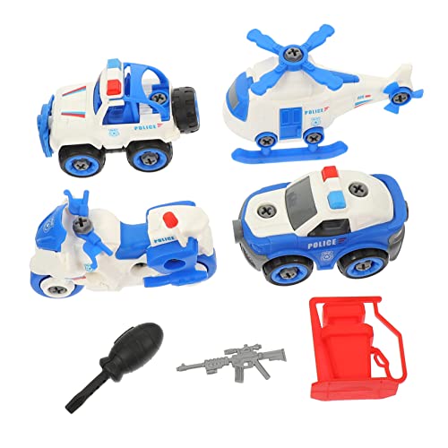 CHICAMPERA 1 Satz Polizei Spielzeugauto Set für DIY Montage Set für Kreatives Fördert Geschicklichkeit und Vorstellungskraft für Jungen und Mädchen von CHICAMPERA