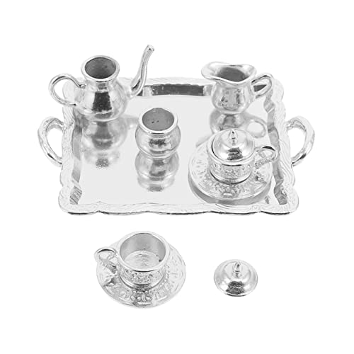 CHICAMPERA 1 Satz Puppenhaus-Modell Wasserkocher Tee Mini- -Ornament-Miniaturen Mini-Hausversorgung Miniaturdekoration Legierung Silber CHICAMPERA 1 Satz Puppenhaus-Modell Wasserkocher Tee Mini- -Ornament-Miniaturen Mini-Hausversorgung Miniaturdekoration Legierung Silber von CHICAMPERA