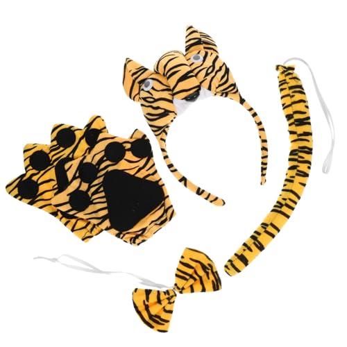 CHICAMPERA 1 Satz Tiger Kostüm Set Teiliges Tierkopfband für Halloween und Bequem für Bühnenaufführungen und Kostümpartys für Erwachsene CHICAMPERA 1 Satz Tiger Kostüm Set Teiliges Tierkopfband für Halloween und Bequem für Bühnenaufführungen und Kostümpartys für Erwachsene von CHICAMPERA