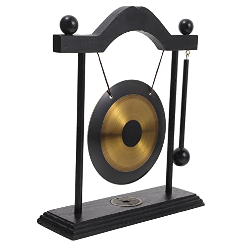CHICAMPERA 1 Satz Vintage Chinesischer Tischgong aus Messing mit Stabiler Basis Einzigartiges Feng Shui Ornament für Wohnkultur und Dekorative Zwecke für Schreibtisch und Regal von CHICAMPERA