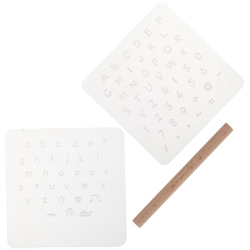 CHICAMPERA 1 Satz Zahlenbuchstaben Gesetzt Briefvorlagen Und Schablonen Buchstaben- Und Zahlenschablonen Briefstempel Aus Leder Buchstabennummer Schablone Lederstempelkit Hölzern von CHICAMPERA