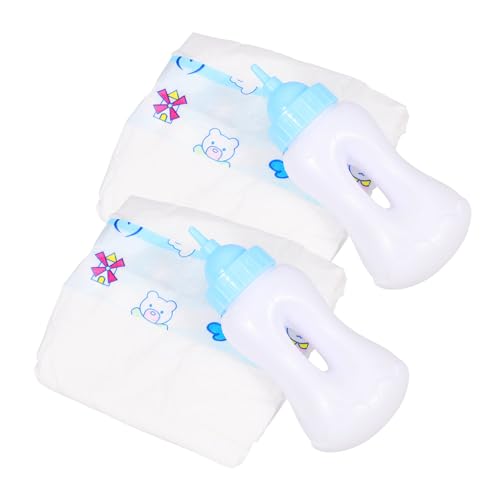 CHICAMPERA 1 Satz Zubehör Für Puppenspielzeug Gefälschte Futterflasche Zubehör Für Babypuppen Zubehör Für Puppenwindeln Babypuppenflaschen Für Mädchen Puppenflaschen Plastik von CHICAMPERA