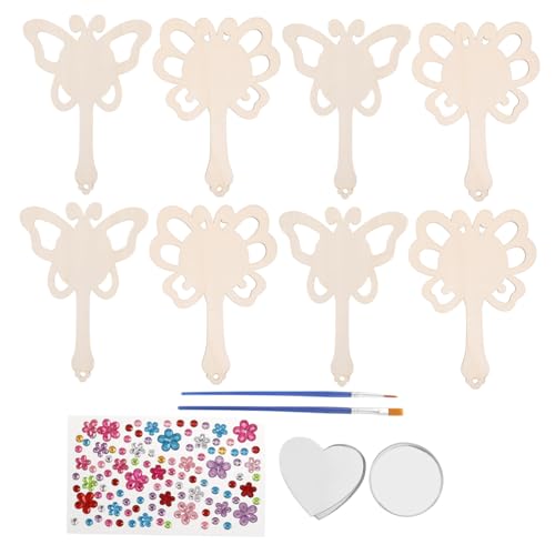 CHICAMPERA 1 Set Handspiegel Aus Unlackiertem Holz Für Kinder Zum Selbermachen, Malen, Basteln, Prinzessinnen-partygeschenke, Kleine Handspiegel Mit Griff Für Bastelaktivitäten CHICAMPERA 1 Set Handspiegel Aus Unlackiertem Holz Für Kinder Zum Selbermachen, Malen, Basteln, Prinzessinnen-partygeschenke, Kleine Handspiegel Mit Griff Für Bastelaktivitäten von CHICAMPERA