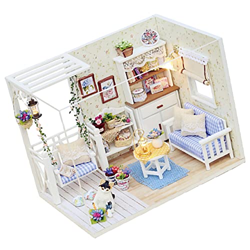 CHICAMPERA 1 Stück DIY Miniaturhaus Handgefertigtes Modell zur Selbstmontage für Kreatives Holzspielzeug Fantasie und Rollenspiele Sicher und Elegant für Altersgruppen CHICAMPERA 1 Stück DIY Miniaturhaus Handgefertigtes Modell zur Selbstmontage für Kreatives Holzspielzeug Fantasie und Rollenspiele Sicher und Elegant für Altersgruppen von CHICAMPERA