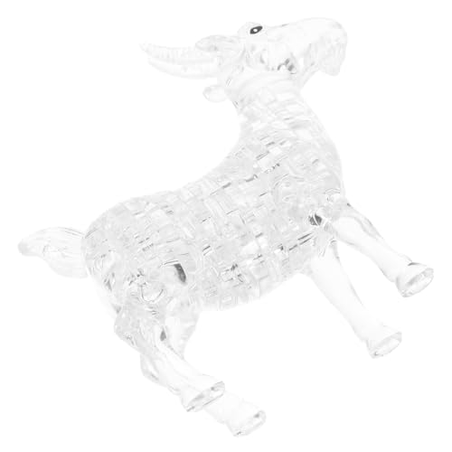 CHICAMPERA 1 Stück Dreidimensionales Kristallpuzzle Rätsel Für Ziege Tier Puzzles Für Bauen Für Puzzles Für Geburtstagsgeschenk Aus Kristall Weiß von CHICAMPERA