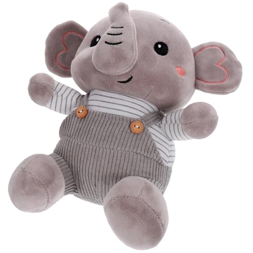 CHICAMPERA 1 Stück Plüsch Elefant Kuscheltier Niedliches Babyspielzeug für Neugeborene Zufälliger Knopf Fördert die Intelligenz und Farben für Sofa Bett und Auto von CHICAMPERA