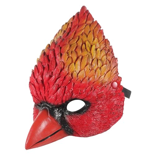 CHICAMPERA 1 Stück Tierische Vogelkopfmaske Rote Tiermaske für Karneval Halloween und Tanzpartys aus Hautfreundlichem PU Material Bequem und Atmungsaktiv Leicht und Tragbar CHICAMPERA 1 Stück Tierische Vogelkopfmaske Rote Tiermaske für Karneval Halloween und Tanzpartys aus Hautfreundlichem PU Material Bequem und Atmungsaktiv Leicht und Tragbar von CHICAMPERA