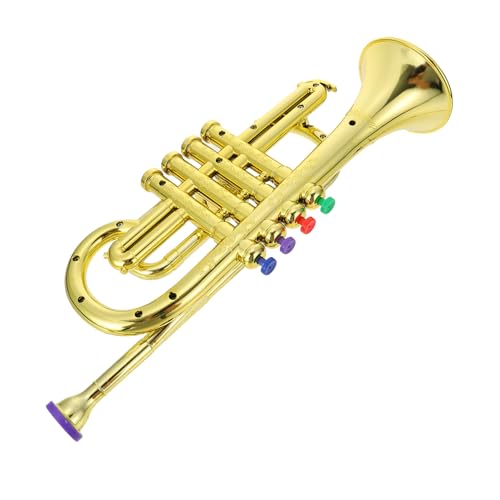 CHICAMPERA 1 Stück Vierfarbige kleine Spielsachen Kinderinstrumente Spielzeugtrompete Trompetentraining Trompetenspielzeug für kleine Trompete jubeln Trompete ABS-Kunststoff Golden CHICAMPERA 1 Stück Vierfarbige kleine Spielsachen Kinderinstrumente Spielzeugtrompete Trompetentraining Trompetenspielzeug für kleine Trompete jubeln Trompete ABS-Kunststoff Golden von CHICAMPERA