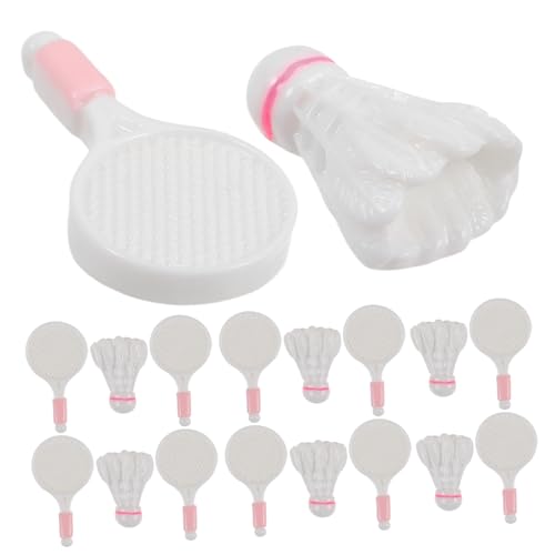 CHICAMPERA 10 Sätze Miniatur Badminton Zubehörset Teiliges mit Schlägern und Federbällen für Spielzeugpuppen Kreative Dekoration für Stilvolle Home Office Gestaltung CHICAMPERA 10 Sätze Miniatur Badminton Zubehörset Teiliges mit Schlägern und Federbällen für Spielzeugpuppen Kreative Dekoration für Stilvolle Home Office Gestaltung von CHICAMPERA