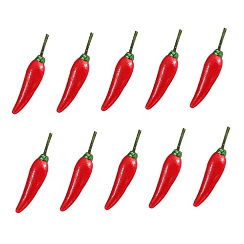 CHICAMPERA 10stücke Miniatur Chili-Dekoration Für Puppenhaus Realistische Nachbildung Von Roten Paprika Für Spielzeug -zubehör Und Kreative Gestaltung Häusern CHICAMPERA 10stücke Miniatur Chili-Dekoration Für Puppenhaus Realistische Nachbildung Von Roten Paprika Für Spielzeug -zubehör Und Kreative Gestaltung Häusern von CHICAMPERA