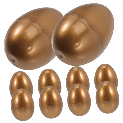 CHICAMPERA 10stücke Goldene Ostereier Befüllbare Plastik-eier Für Ostern Dekoration Und Party- Für Süßigkeiten Und Kleine Überraschungen von CHICAMPERA