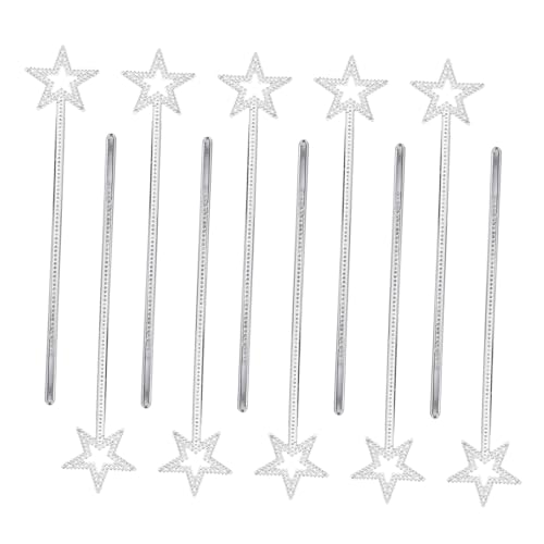 CHICAMPERA 10 Stück Glitzernde Feenstäbe Silber Design Zauberhafte Feenstäbe für Bühnenaufführungen und Partys für Familienfeiern CHICAMPERA 10 Stück Glitzernde Feenstäbe Silber Design Zauberhafte Feenstäbe für Bühnenaufführungen und Partys für Familienfeiern von CHICAMPERA