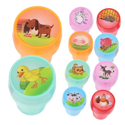 CHICAMPERA 10 Stück Kinderstempel Ostervorräte Stempel-partygeschenke Für Pferde-piñata Weihnachtstintenstempel Weihnachtsmarken Halloween-Taschen, Partygeschenke Zug Partyartikel PVC CHICAMPERA 10 Stück Kinderstempel Ostervorräte Stempel-partygeschenke Für Pferde-piñata Weihnachtstintenstempel Weihnachtsmarken Halloween-Taschen, Partygeschenke Zug Partyartikel PVC von CHICAMPERA