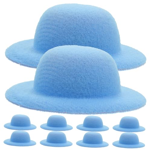 CHICAMPERA 10 Stück Kleines Strohhutspielzeug Filz-Fedoras Schmücken Puppe Mini Basteln Gewebte Kind Winzig Stoff Hüte Kunsthandwerk Kappen Bastelhut Weben Blue Flanell CHICAMPERA 10 Stück Kleines Strohhutspielzeug Filz-Fedoras Schmücken Puppe Mini Basteln Gewebte Kind Winzig Stoff Hüte Kunsthandwerk Kappen Bastelhut Weben Blue Flanell von CHICAMPERA