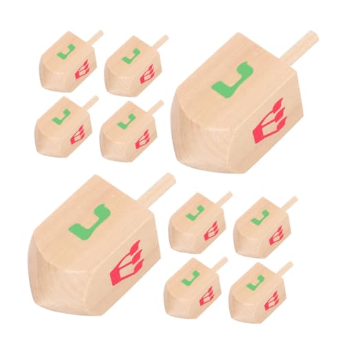 CHICAMPERA 10 Stück Kreiselspielzeug Für Chanukka-Dekorationen Für Zu Hause Holzspielzeug Für Babys Dreidel Holzkreisel Drehen Sich Babyspielzeug Aus Holz Hölzern CHICAMPERA 10 Stück Kreiselspielzeug Für Chanukka-Dekorationen Für Zu Hause Holzspielzeug Für Babys Dreidel Holzkreisel Drehen Sich Babyspielzeug Aus Holz Hölzern von CHICAMPERA