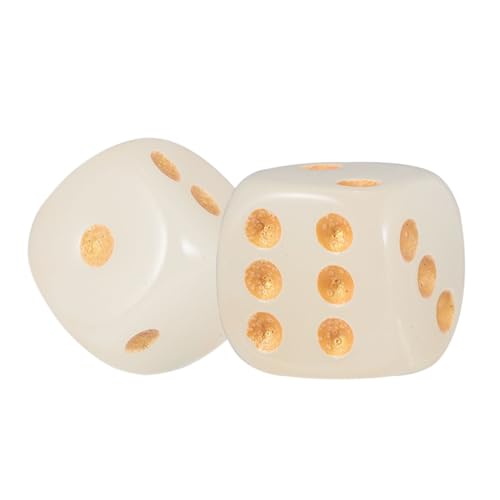 CHICAMPERA 10 Stück Leuchtende Würfel Flecken Runden Spiel Würfel Led-leuchtwürfel Nachtleuchtend Glühen Bar- Party- Party Liefert Würfel Exquisite Würfel Golden Acryl von CHICAMPERA
