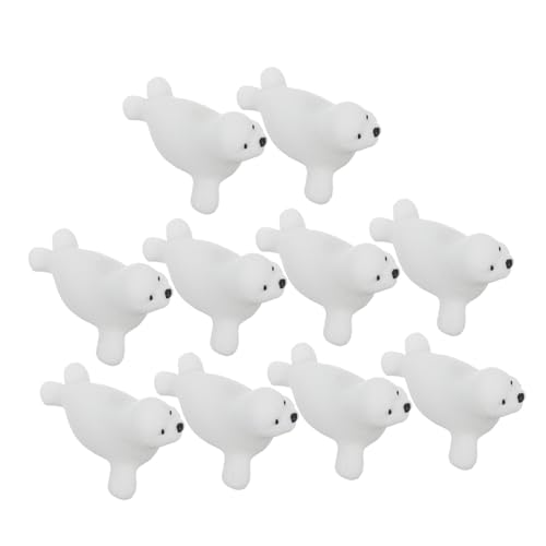 CHICAMPERA 10 Stück Mini-robbenfiguren Aus Kunstharz, Meerestier-Dekorationen Für Garten, Heim, Mikrolandschaft, Miniatur-robbenspielzeug, Weiß CHICAMPERA 10 Stück Mini-robbenfiguren Aus Kunstharz, Meerestier-Dekorationen Für Garten, Heim, Mikrolandschaft, Miniatur-robbenspielzeug, Weiß von CHICAMPERA