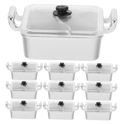 CHICAMPERA 10 Stück Miniatur Kochset für Teiliges Set mit Realistischen Töpfen für Puppenhaus Küchenzubehör Fördert Kreativität und Rollenspiel für Gemeinsames CHICAMPERA 10 Stück Miniatur Kochset für Teiliges Set mit Realistischen Töpfen für Puppenhaus Küchenzubehör Fördert Kreativität und Rollenspiel für Gemeinsames von CHICAMPERA