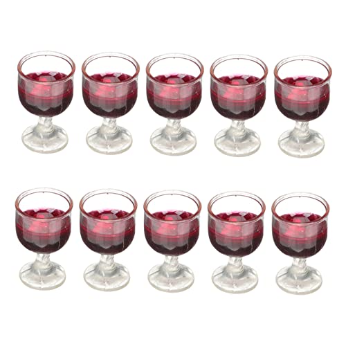 CHICAMPERA 10 Stück Miniatur-Weinglas-Ornamente Weingläser Mini-Brille winzig Miniaturflöte Miniaturen für Handwerk Mini-Puppenhausbecher Minitassen Puppenhaus Puppenhauskelche PVC rot CHICAMPERA 10 Stück Miniatur-Weinglas-Ornamente Weingläser Mini-Brille winzig Miniaturflöte Miniaturen für Handwerk Mini-Puppenhausbecher Minitassen Puppenhaus Puppenhauskelche PVC rot von CHICAMPERA