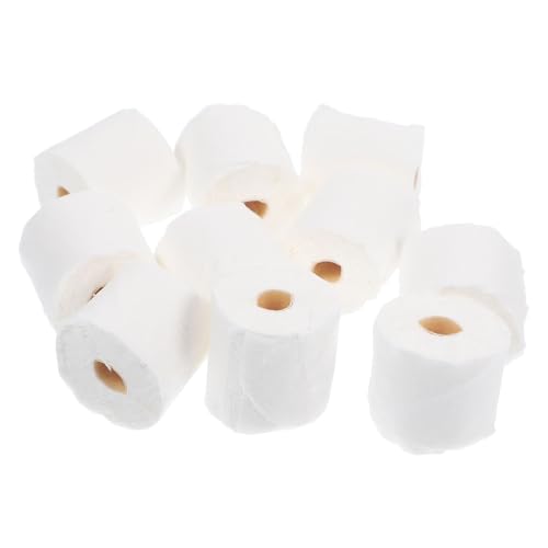 CHICAMPERA 10 Stück Miniatur-modellröhrenpapier Überraschung Mini-puppenhaus-Toilette Figuren Toilettenartikel Miniaturen Klein Puppenhaus Miniaturmodell Plüsch Bad Rosa Plastik von CHICAMPERA